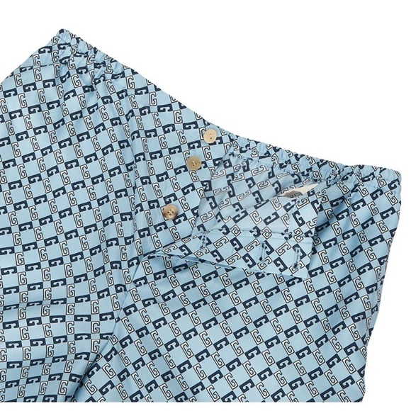 NWT GUCCI GG-PRINTSILKBLUE SHORTS Designer Sz 46 - US Sz S